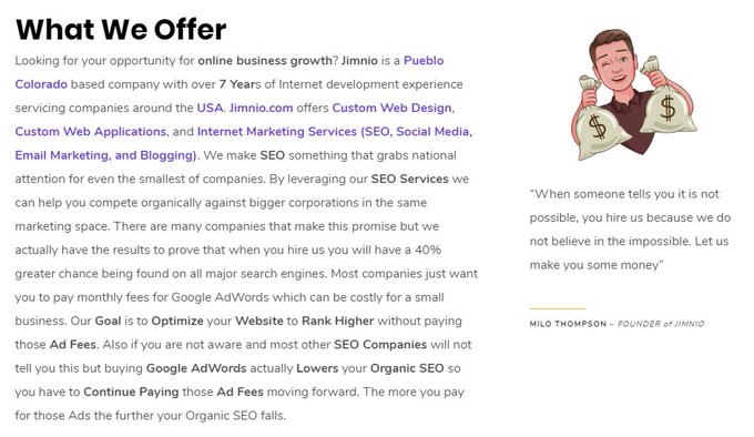 SEO Company In Colorado ABOUT IMAGE TALKING ABOUT WHAT WE OFFER - YOU CAN GO INTO THE NAVIGATION AND HEAR THIS INFO ON THE ABOUT US PAGE